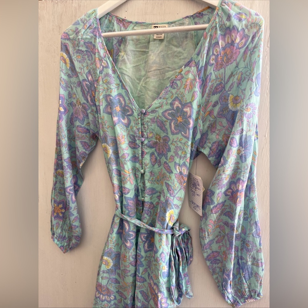 Billabong Daring Heart Floral Maxi Dress M/10 NWT - Picture 6 of 9